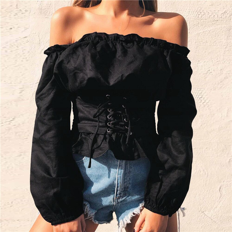 Off-Shoulder Waist Strap With Long-Sleeved T-Shirt4