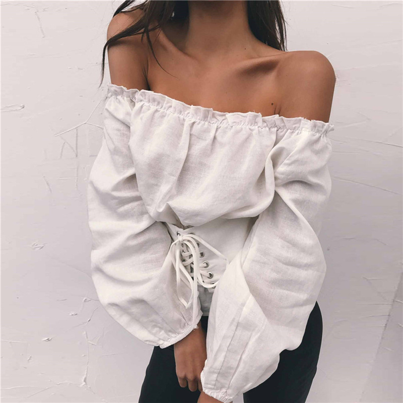 Off-Shoulder Waist Strap With Long-Sleeved T-Shirt1