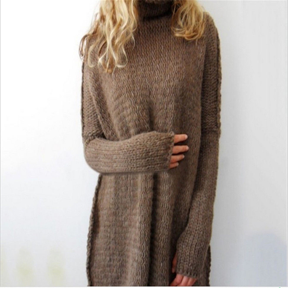 Long Sleeve Large Size Turtleneck Sweater7