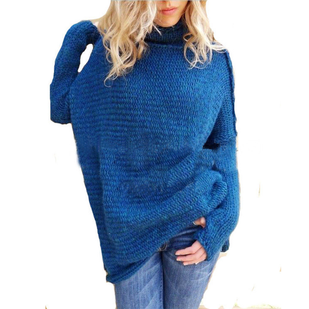 Long Sleeve Large Size Turtleneck Sweater8