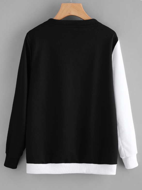 Round Neck  Printed  Long Sleeve Sweatshirts1