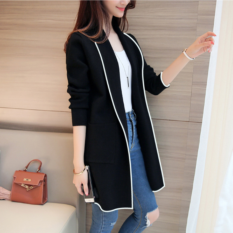 Pure Color Fashion Lapel With Loose Long Sleeve Coat1