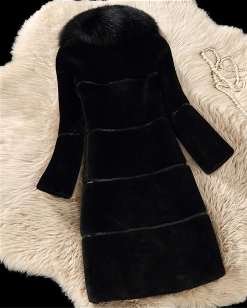 Fashion Mid Long Artificial Fur Coat3