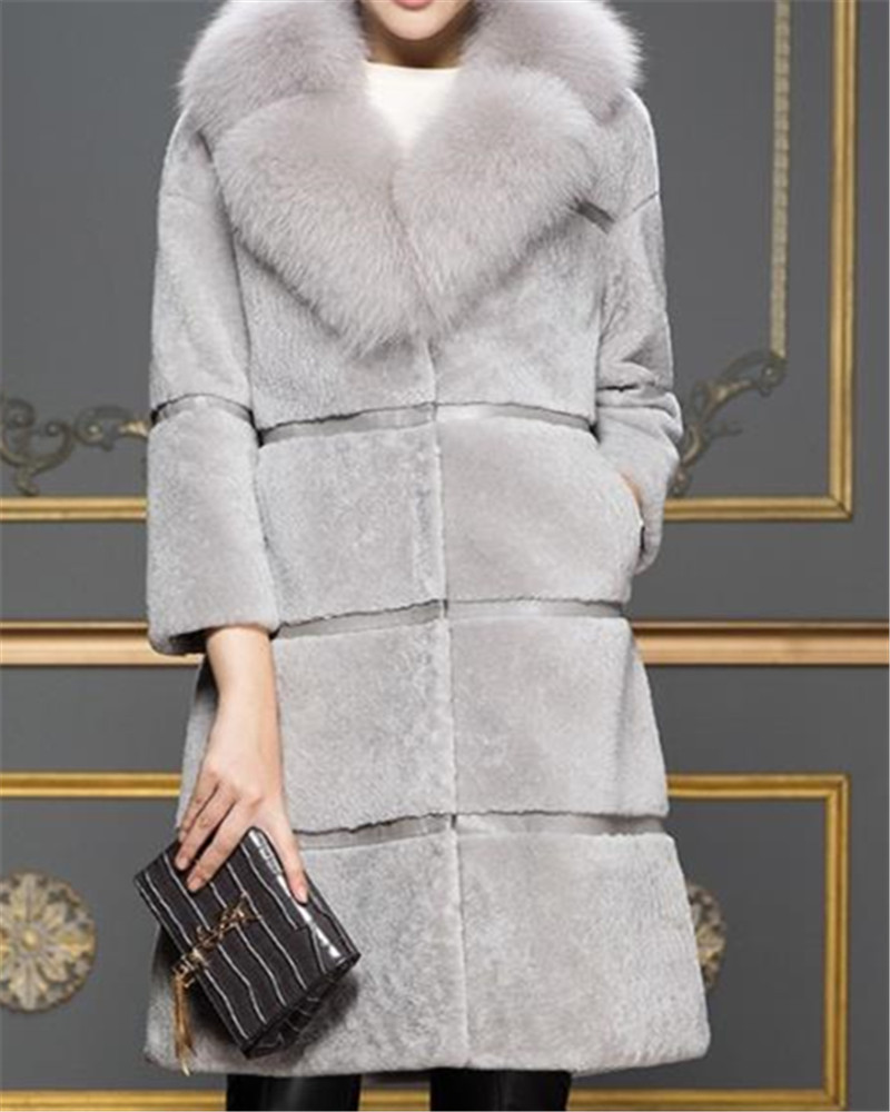 Fashion Mid Long Artificial Fur Coat1