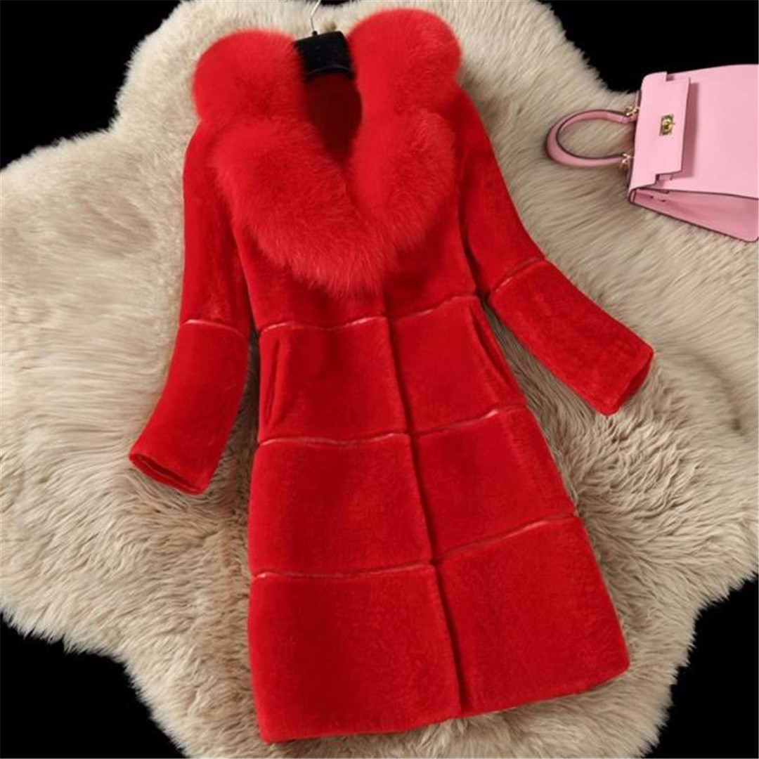 Fashion Mid Long Artificial Fur Coat5