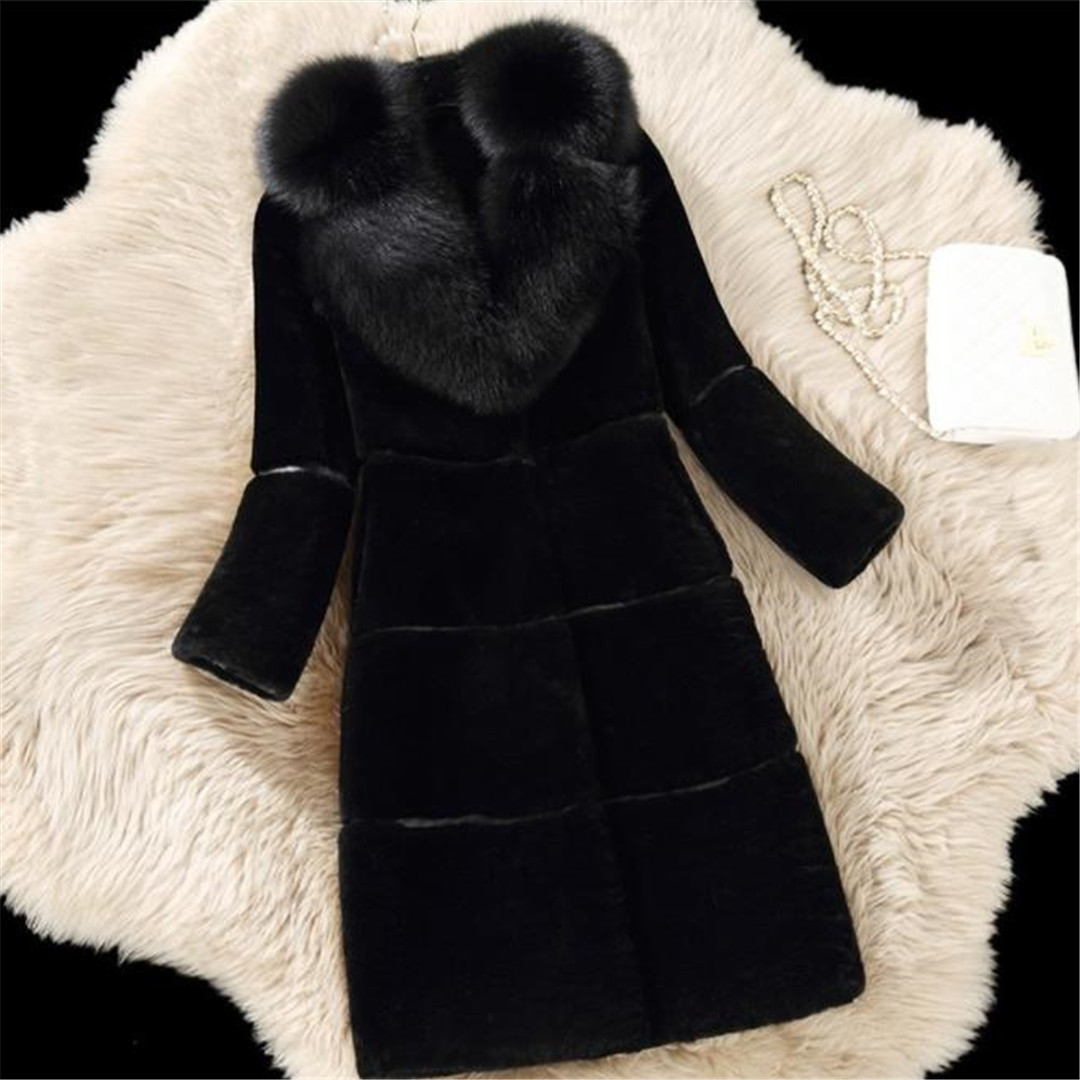 Fashion Mid Long Artificial Fur Coat2