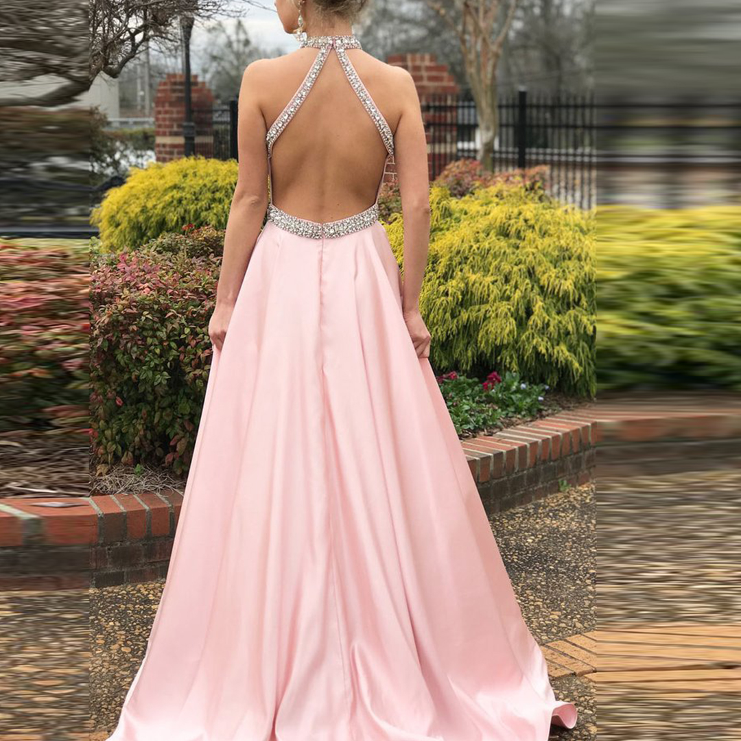 Halter Back Lucy Maxie Gown2