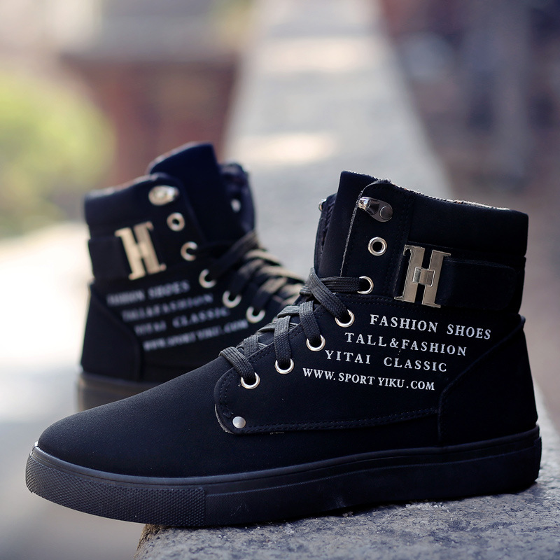 US$ 24.99 - Autumn Leather Footwear High Top Casual Men Boots - www ...